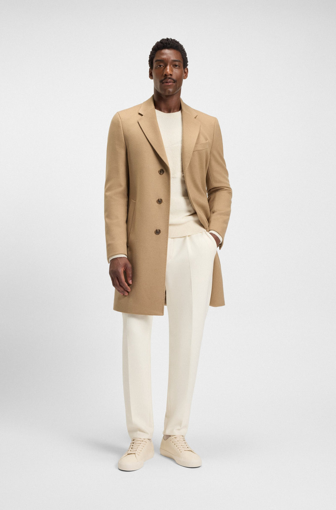 BOSS Coats Slim Fit - H-HYDE-254 50549187- Concorde Fashion#color_beige-260