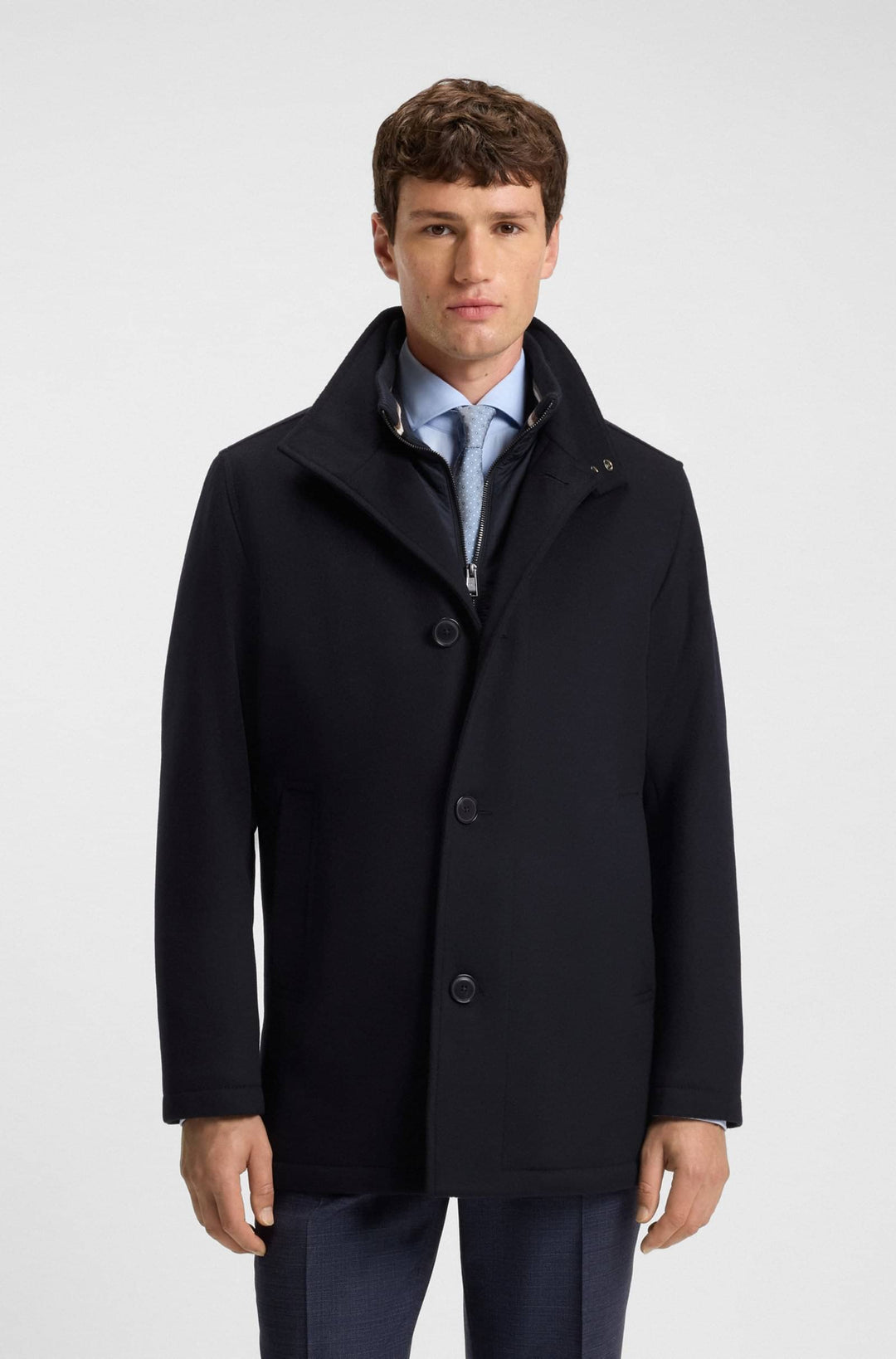 BOSS Coats Relaxed Fit - H-COXTAN-234 50549193- Concorde Fashion#color_navy-404