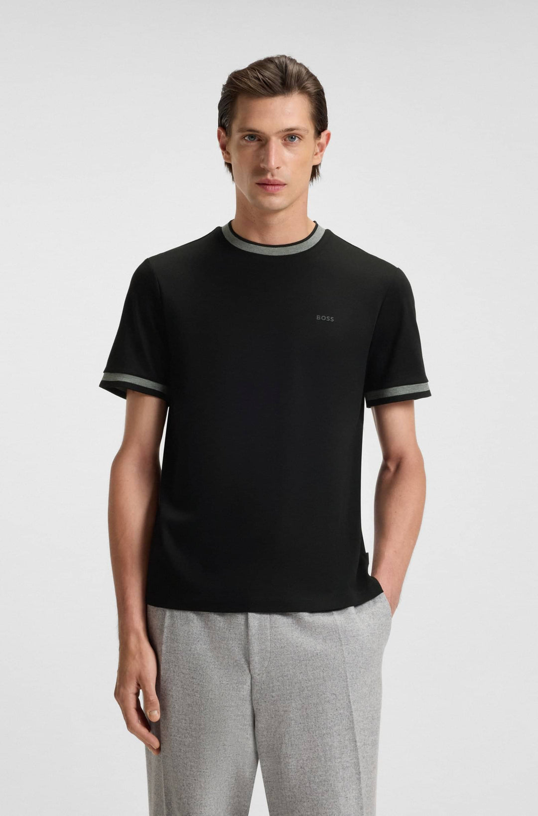 BOSS T-Shirts Slim Fit - H-TESSLER 200 50543858- Concorde Fashion#color_black-002