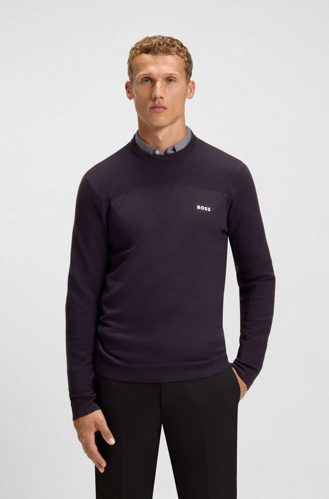BOSS Sweaters Regular Fit - KN_MOMENTUM-X CN 50547507- Concorde Fashion#color_purple-517