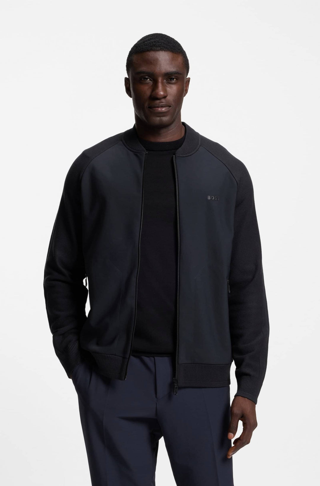 BOSS Sweaters Regular Fit - KN_CIVIC HY 50547490- Concorde Fashion#color_navy-402