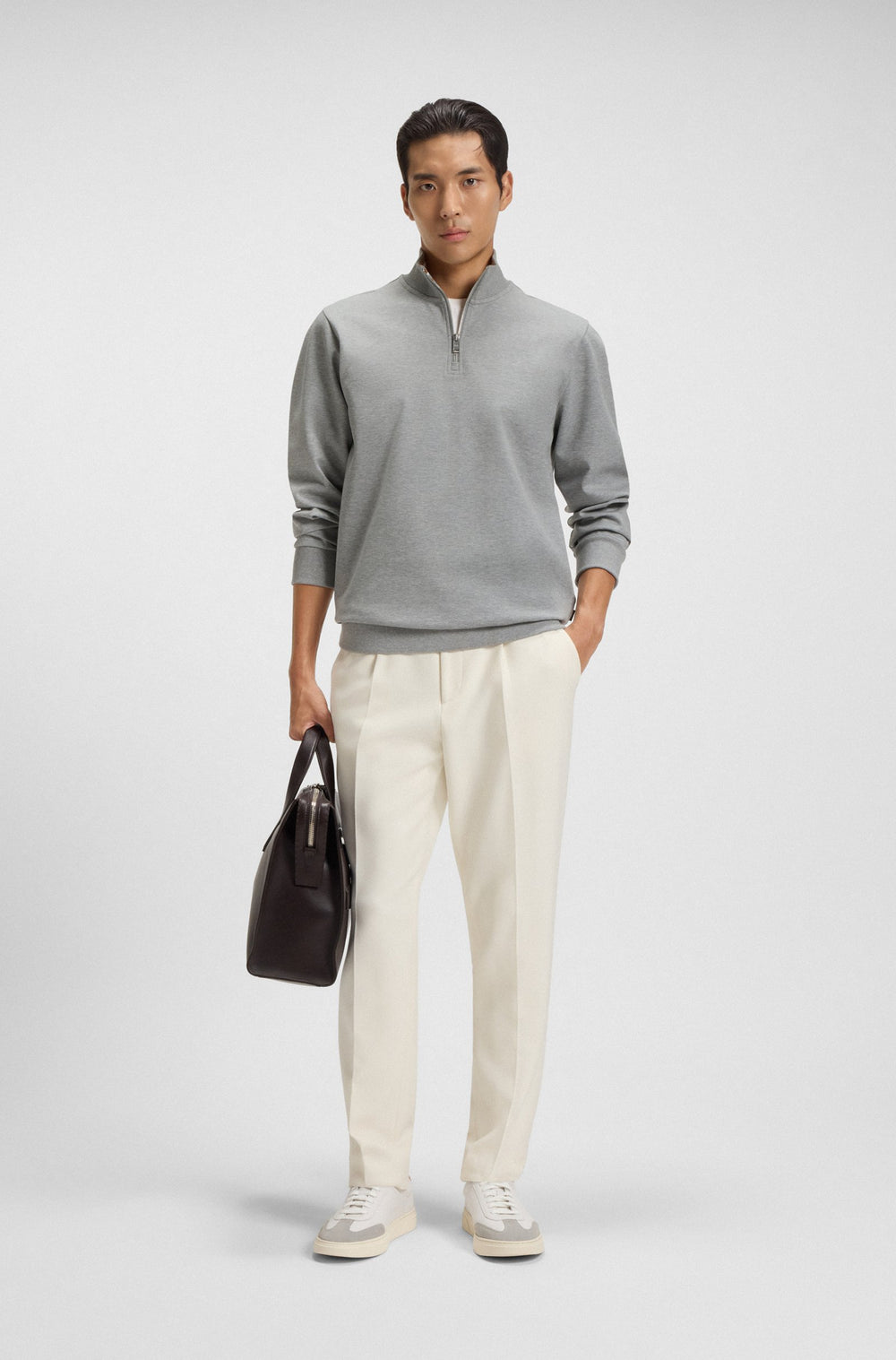 BOSS Sweatshirts Regular Fit - H-STIMMANN 109 50543887- Concorde Fashion#color_silver-041