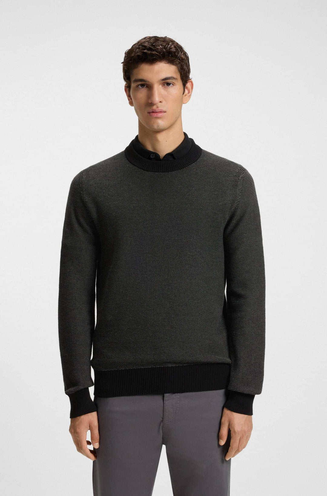 BOSS Sweaters Regular Fit - KLAPOK 50548673- Concorde Fashion#color_black-001