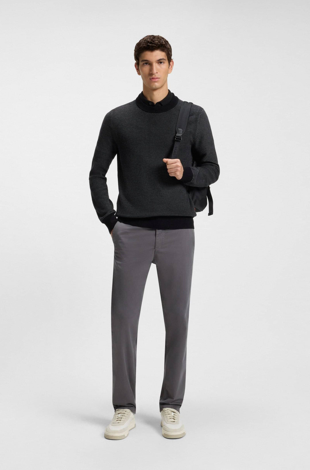 BOSS Sweaters Regular Fit - KLAPOK 50548673- Concorde Fashion#color_black-001