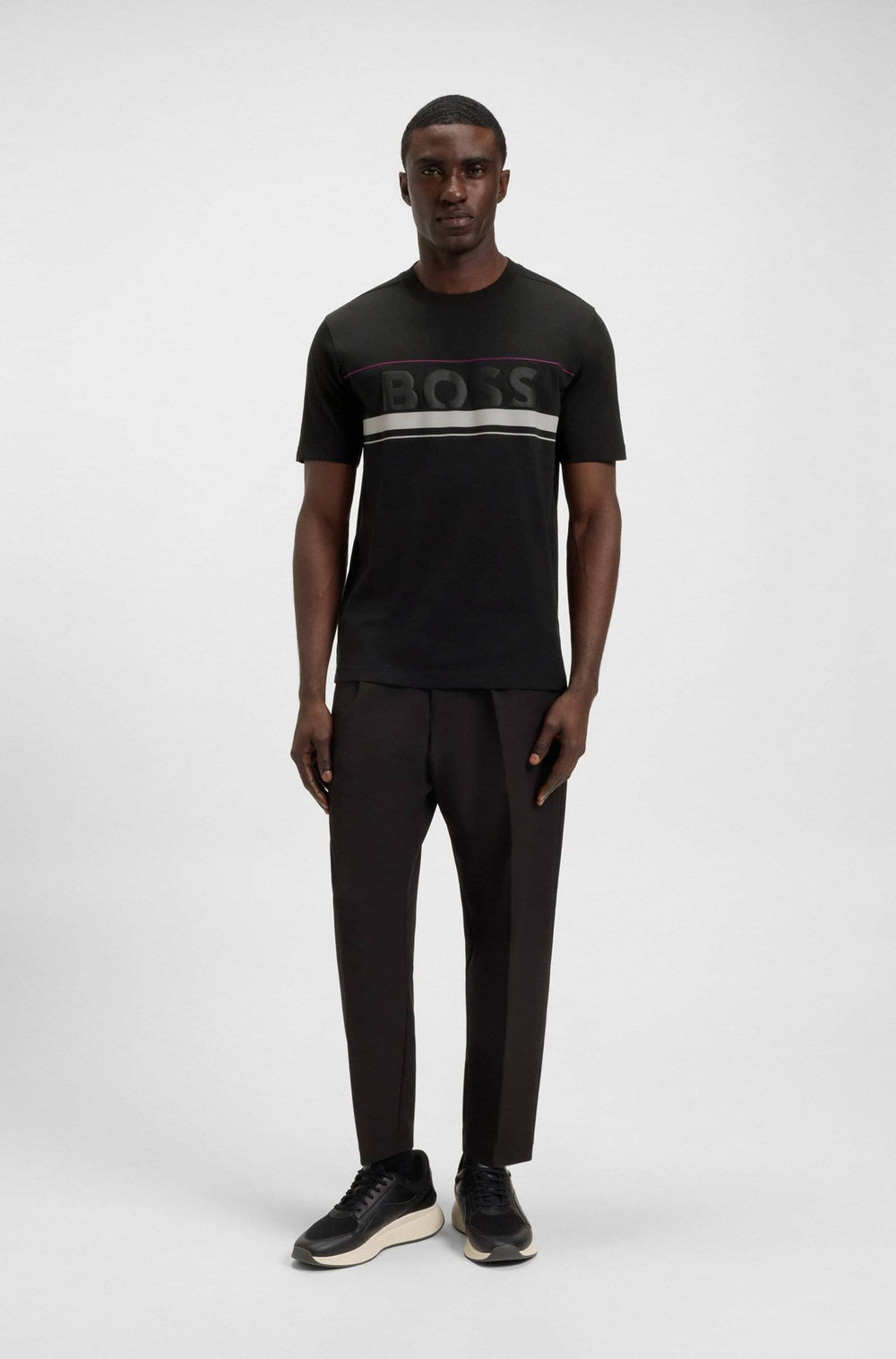 BOSS T-Shirts Regular Fit - TEE ICONIC ZONE 50550113- Concorde Fashion#color_black-001