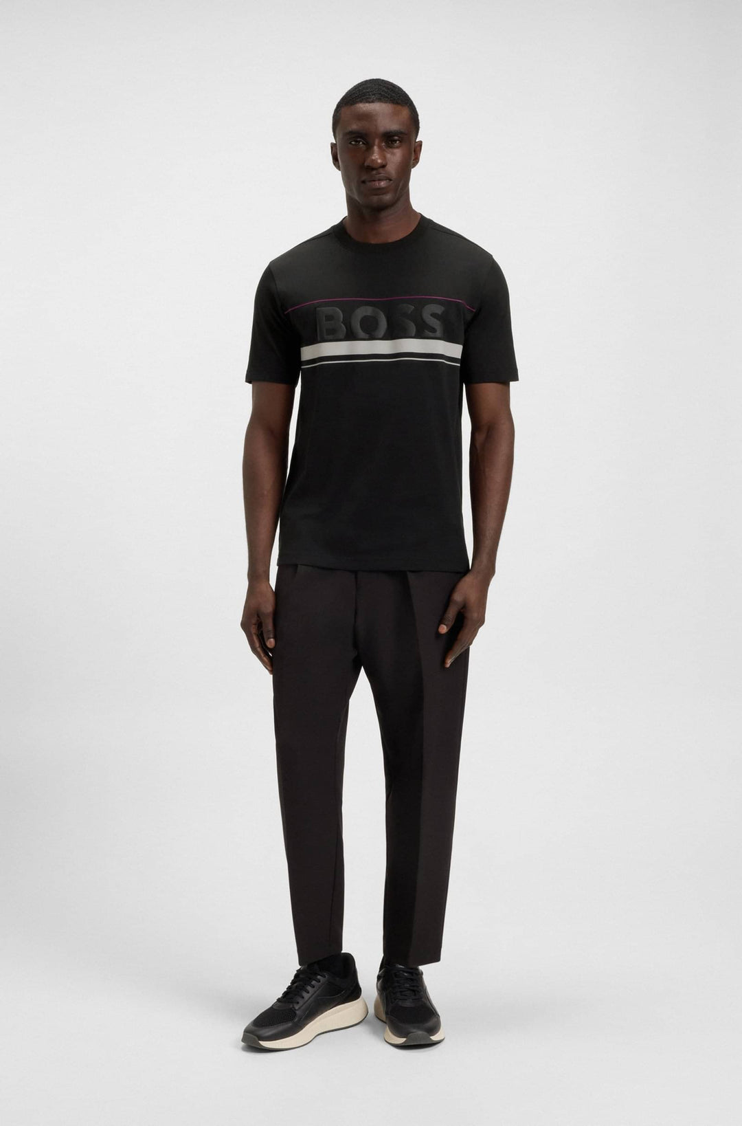 BOSS T-Shirts Regular Fit - TEE ICONIC ZONE 50550113- Concorde Fashion#color_black-001