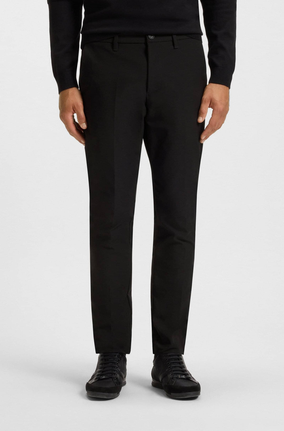 BOSS Trousers  - T_COMMUTER-SLIMTEKCO 50544245- Concorde Fashion#color_black-001