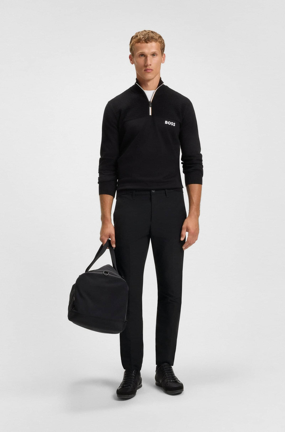 BOSS Trousers  - T_COMMUTER-SLIMTEKCO 50544245- Concorde Fashion#color_black-001