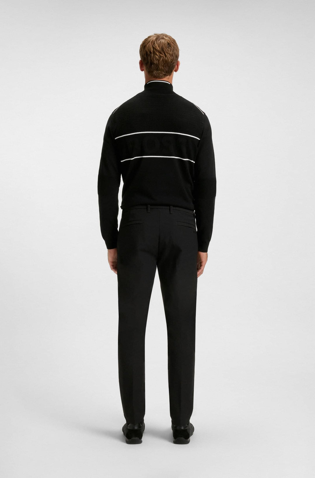 BOSS Trousers  - T_COMMUTER-SLIMTEKCO 50544245- Concorde Fashion#color_black-001