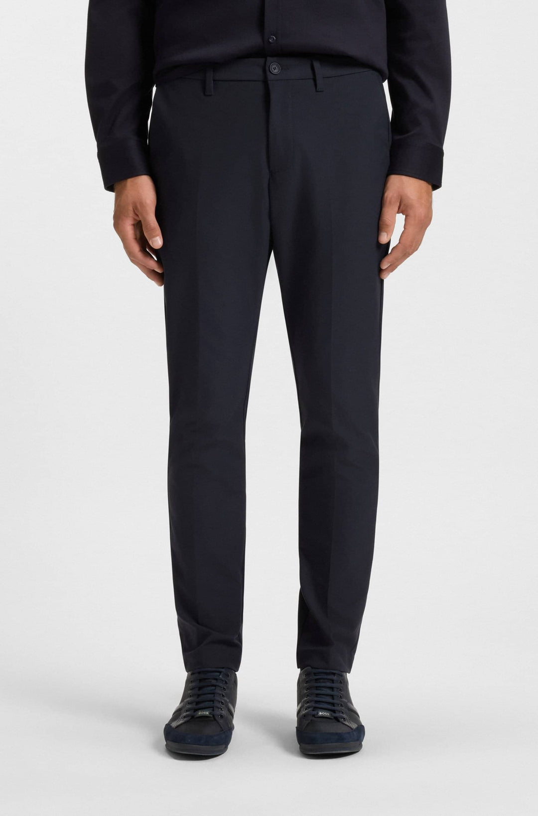 BOSS Trousers  - T_COMMUTER-SLIMTEKCO 50544245- Concorde Fashion#color_navy-402