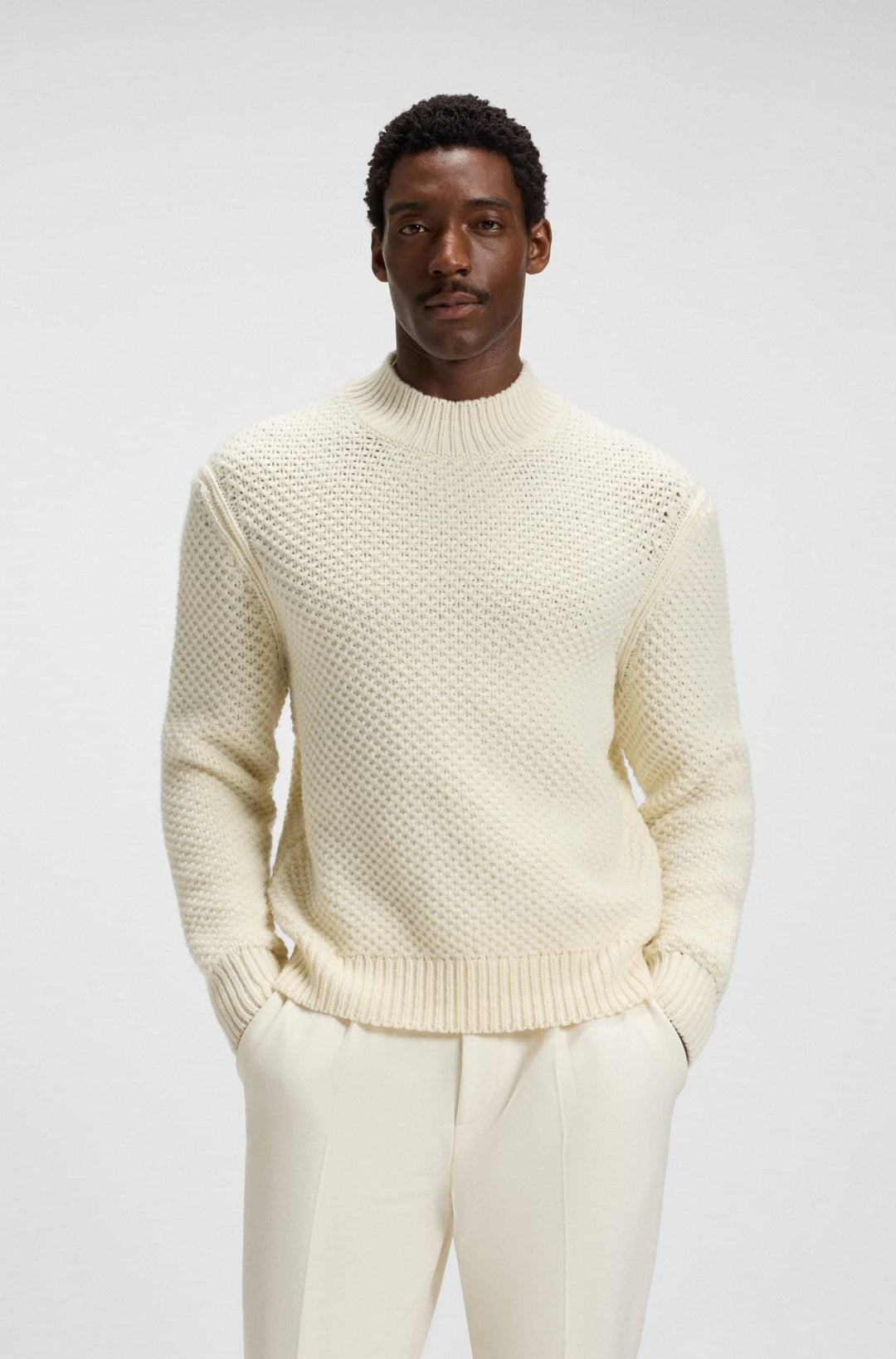 BOSS Sweaters Regular Fit - C-HELETTO 50550008- Concorde Fashion#color_white-131