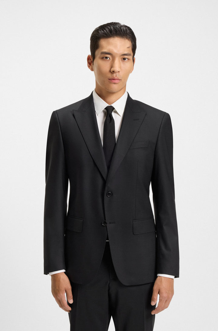 BOSS Suits Slim Fit - H-HUGE-2PCS-PEAK-253 50551763- Concorde Fashion#color_black-001