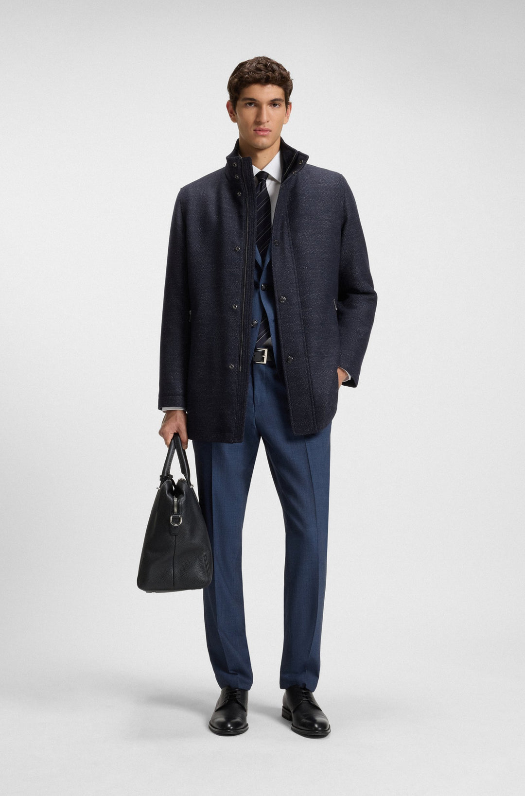 BOSS Coats Relaxed Fit - H-CAMRON-234 50551142- Concorde Fashion#color_navy-404