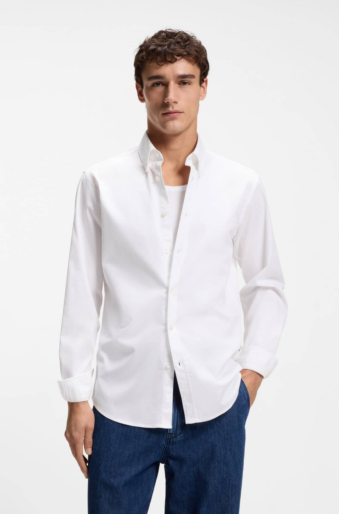 BOSS Casual Shirts Regular Fit - RICKERT_M 50553001- Concorde Fashion#color_white-101