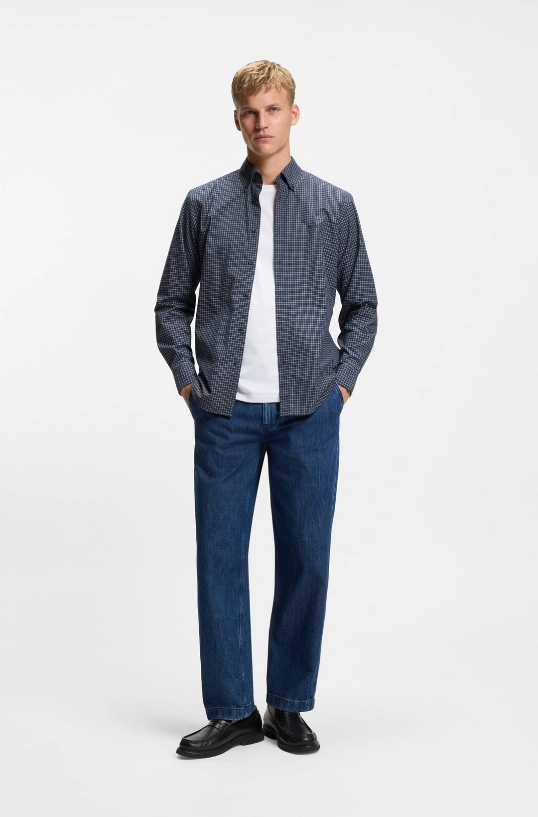 BOSS Casual Shirts Regular Fit - RICOPLUS_M 50556464- Concorde Fashion#color_navy-405