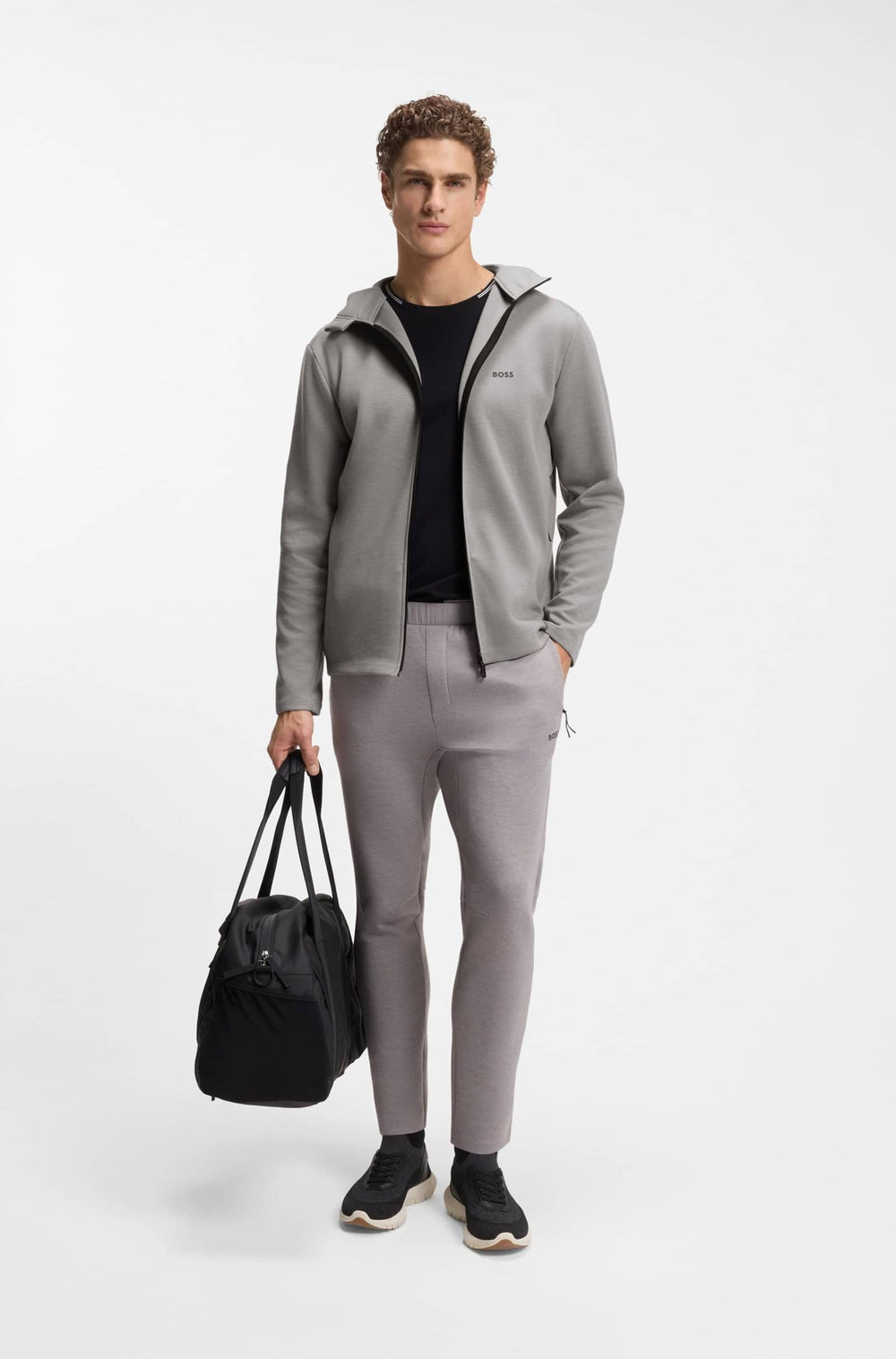 BOSS Hoodies Regular Fit - SW_TOUR HD FZ 50554394- Concorde Fashion#color_grey-063