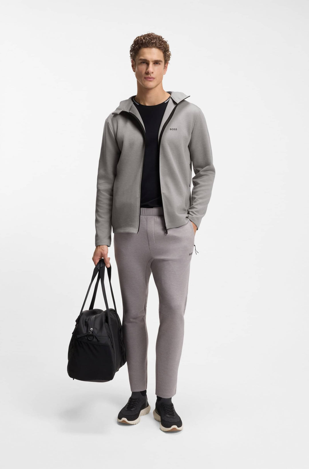 BOSS Hoodies Regular Fit - SW_TOUR HD FZ 50554394- Concorde Fashion#color_grey-063