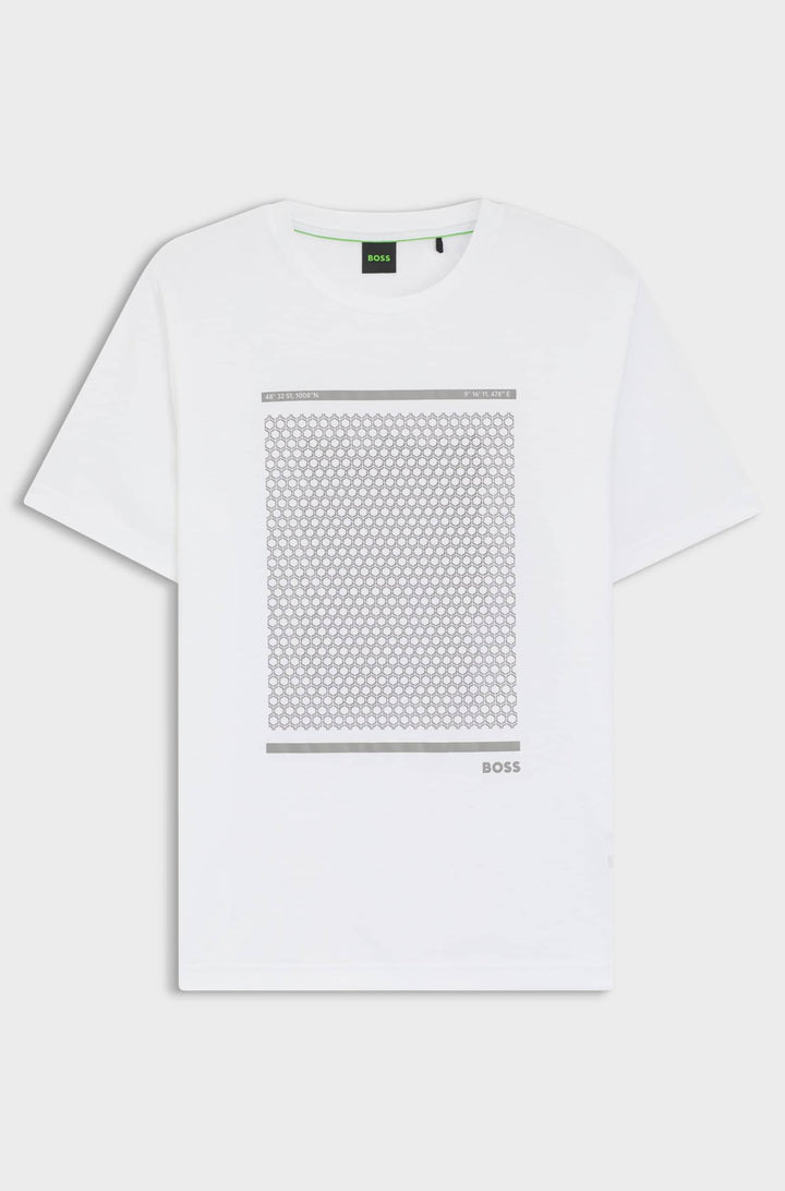 BOSS T-Shirts Regular Fit - TS_TOUR PRINT 50554333- Concorde Fashion#color_white-100