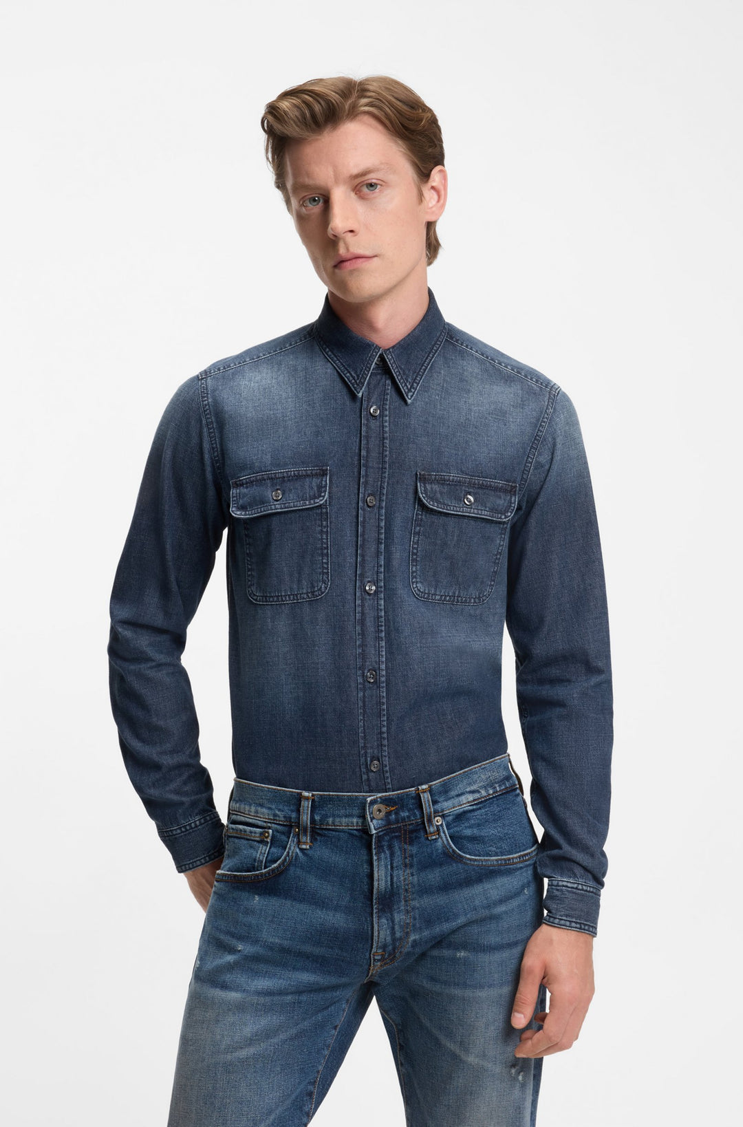 BOSS Casual Shirts  - DENIM SHIRT_DB 50554944- Concorde Fashion#color_blue-426