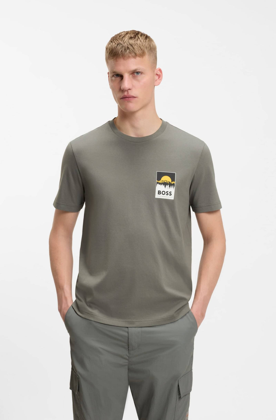 BOSS T-Shirts Regular Fit - TE_PLAIN 50556023- Concorde Fashion#color_grey-076