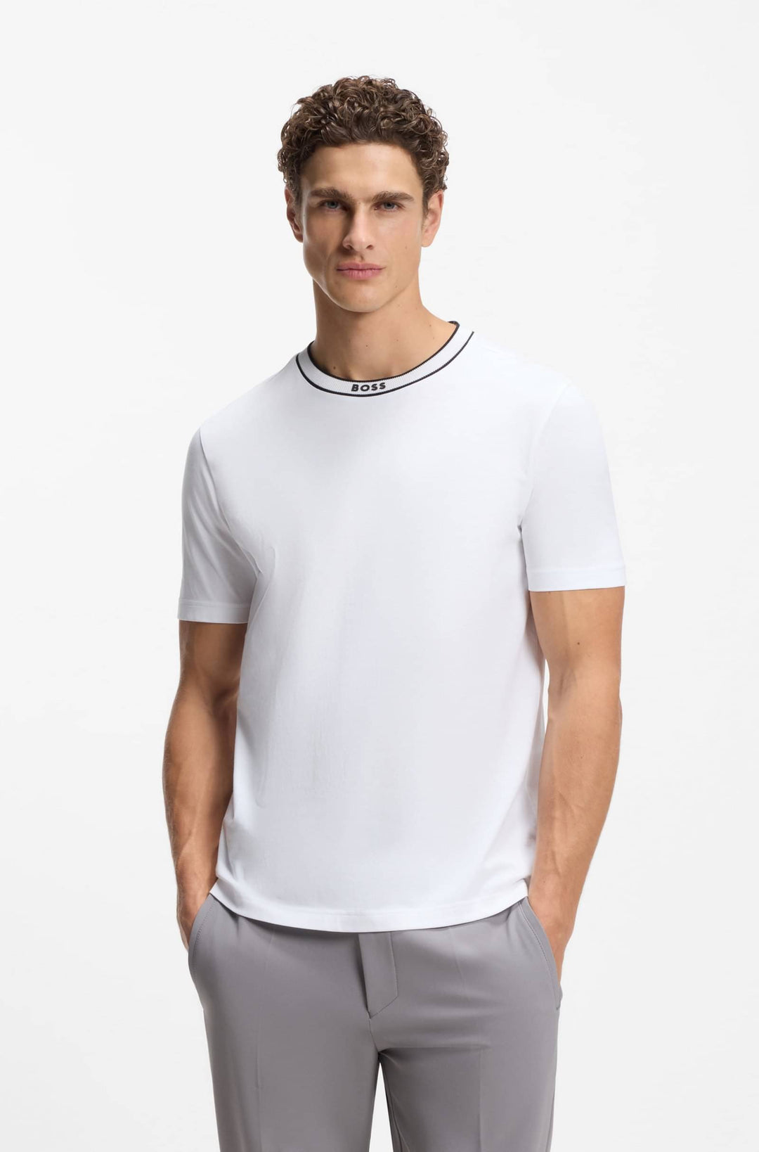 BOSS T-Shirts Regular Fit - TEE 5 50554862- Concorde Fashion#color_white-100