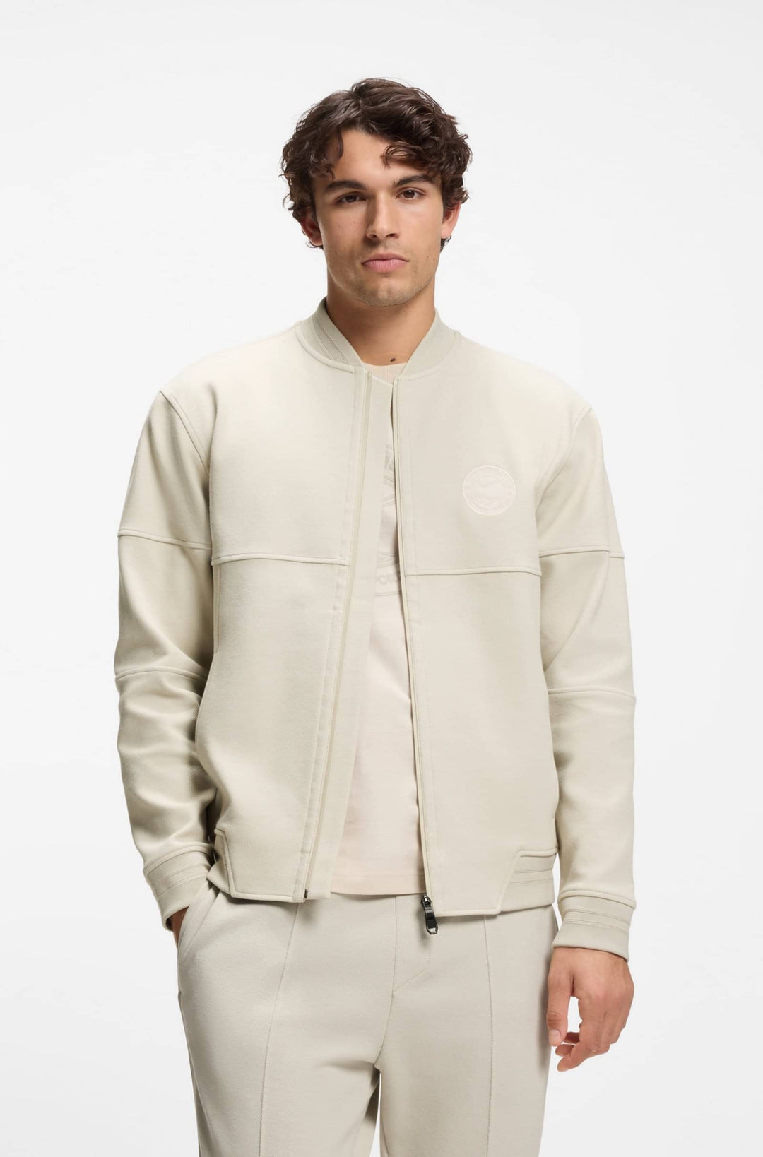 BOSS Sweatshirts Regular Fit - SW_JOIN FZ 50553667- Concorde Fashion#color_beige-272