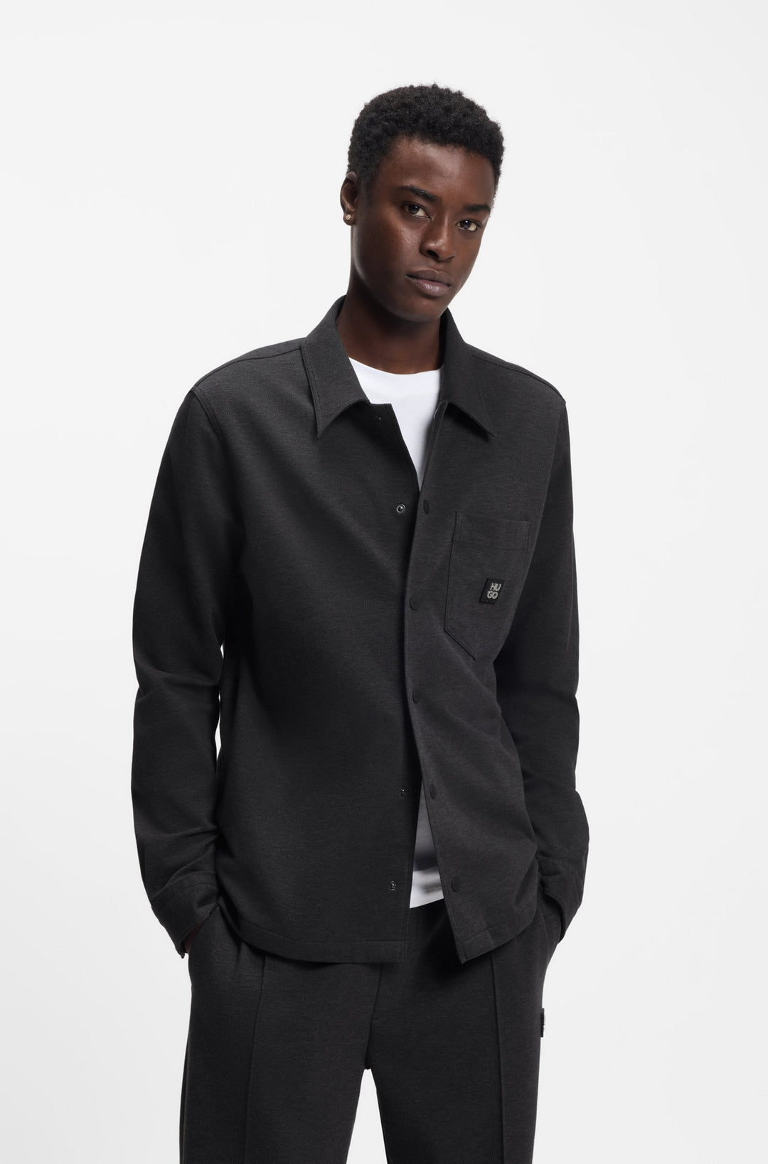 HUGO Casual Shirts Oversize Fit - ENASO 50556440- Concorde Fashion#color_grey-037