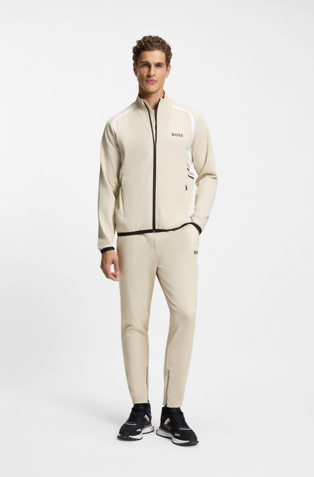 BOSS Sweatshirts Regular Fit - SW_TOC SPIN FZ 50554402- Concorde Fashion#color_beige-272