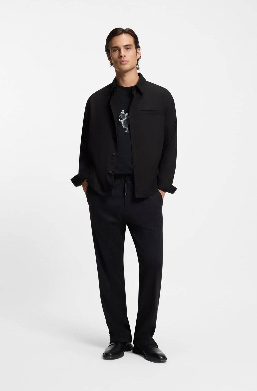 HUGO Casual Shirts Oversize Fit - ENOCK 50555927- Concorde Fashion#color_black-001