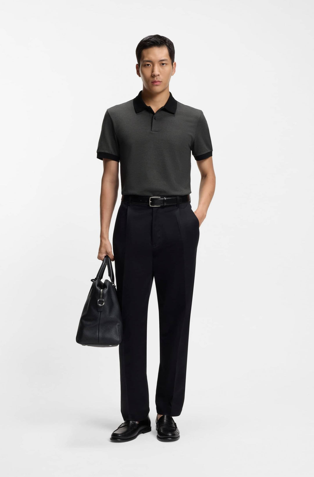 BOSS Polos Regular Fit - H-PARLAY 102 50555172- Concorde Fashion#color_black-001