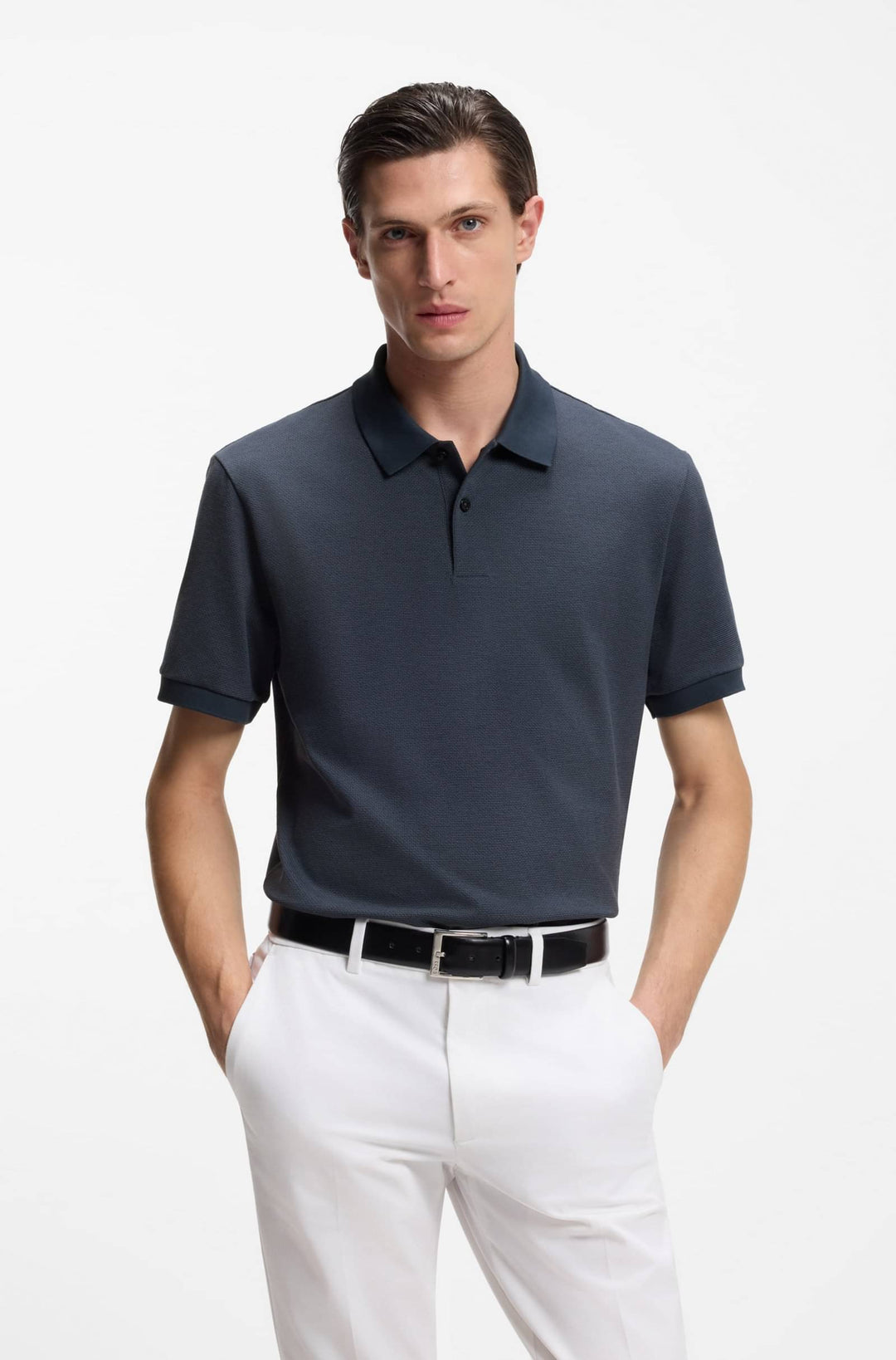 BOSS Polos Regular Fit - H-PARLAY 102 50555172- Concorde Fashion#color_navy-404