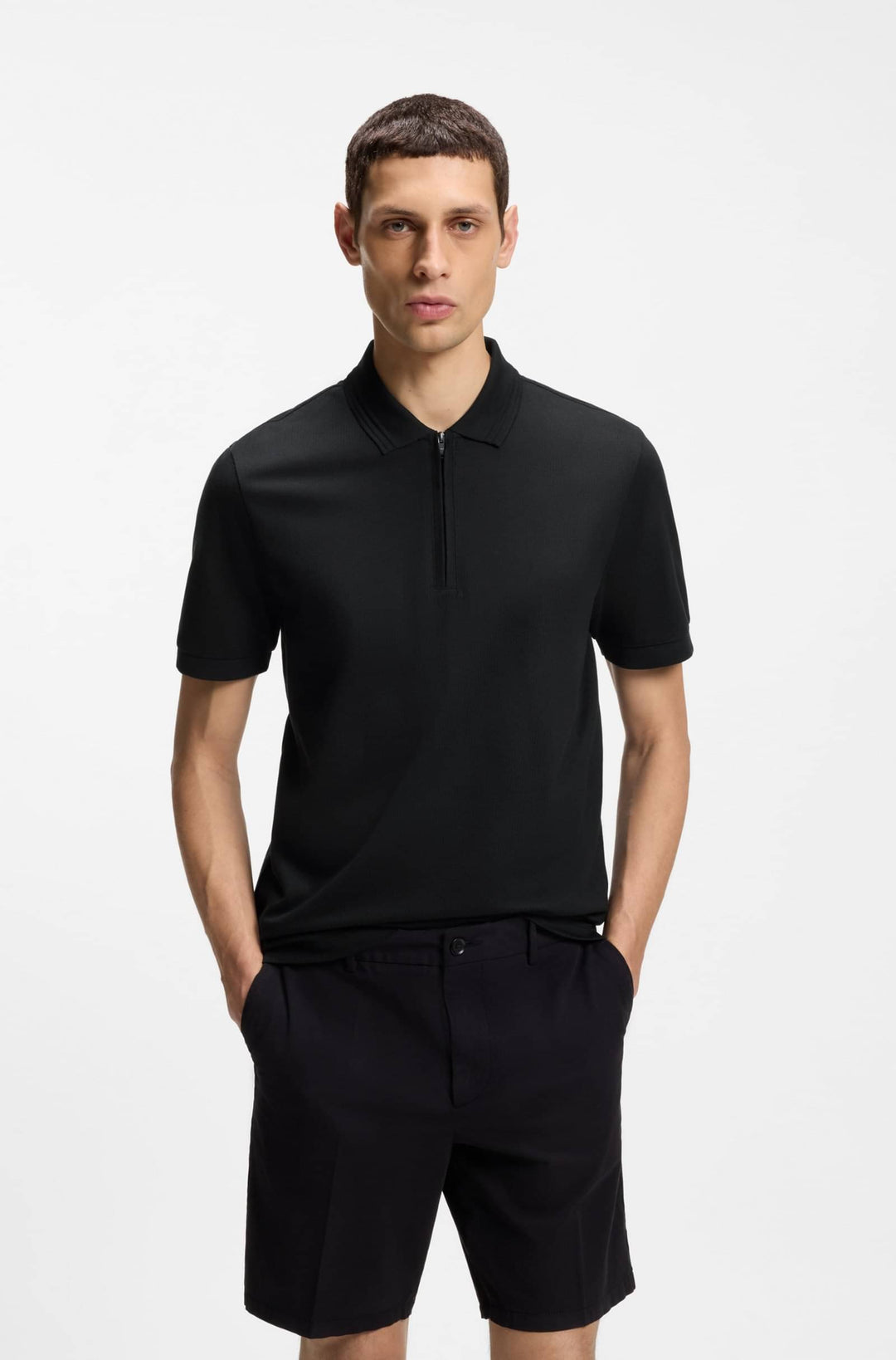 BOSS Polos Regular Fit - H-PARAS 70 50554614- Concorde Fashion#color_black-001