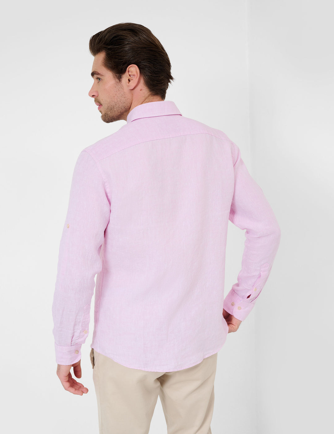 Brax  Casual Shirts in Linen - DIRK U 44-3508 (744 197 00)- Concorde Fashion#color_pink-89