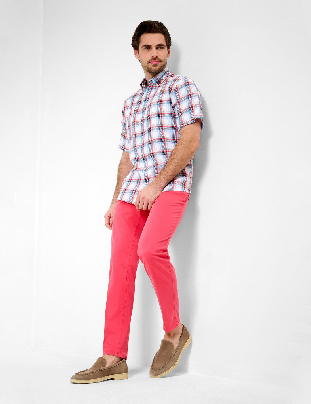 Brax  Casual Shirts in Linen - DAN C 44-3588 (744 204 00)- Concorde Fashion#color_grey-44