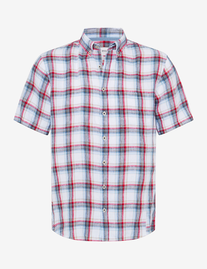 Brax  Casual Shirts in Linen - DAN C 44-3588 (744 204 00)- Concorde Fashion#color_grey-44