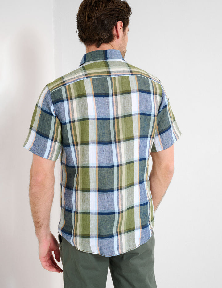 Brax  Casual Shirts in Linen - HARDY C 44-3598 (744 257 00)- Concorde Fashion#color_green-31