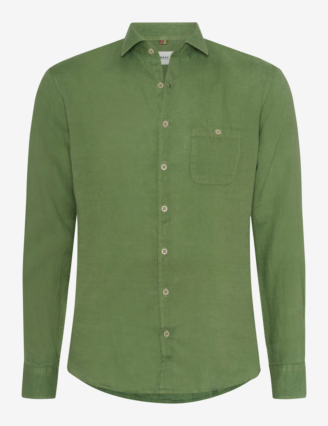 Brax  Casual Shirts in Linen - HAROLD U 44-3738 (744 262 00)- Concorde Fashion#color_green-37