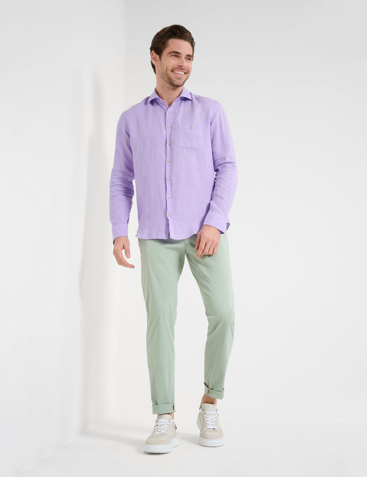 Brax  Casual Shirts in Linen - HAROLD U 44-3738 (744 262 00)- Concorde Fashion#color_red-86