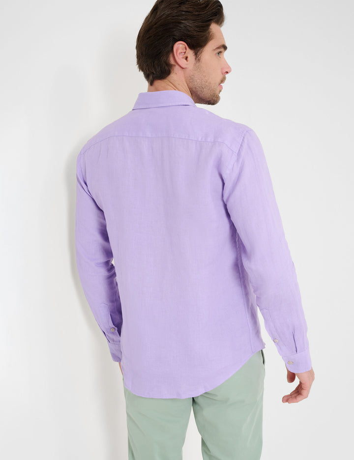 Brax  Casual Shirts in Linen - HAROLD U 44-3738 (744 262 00)- Concorde Fashion#color_red-86