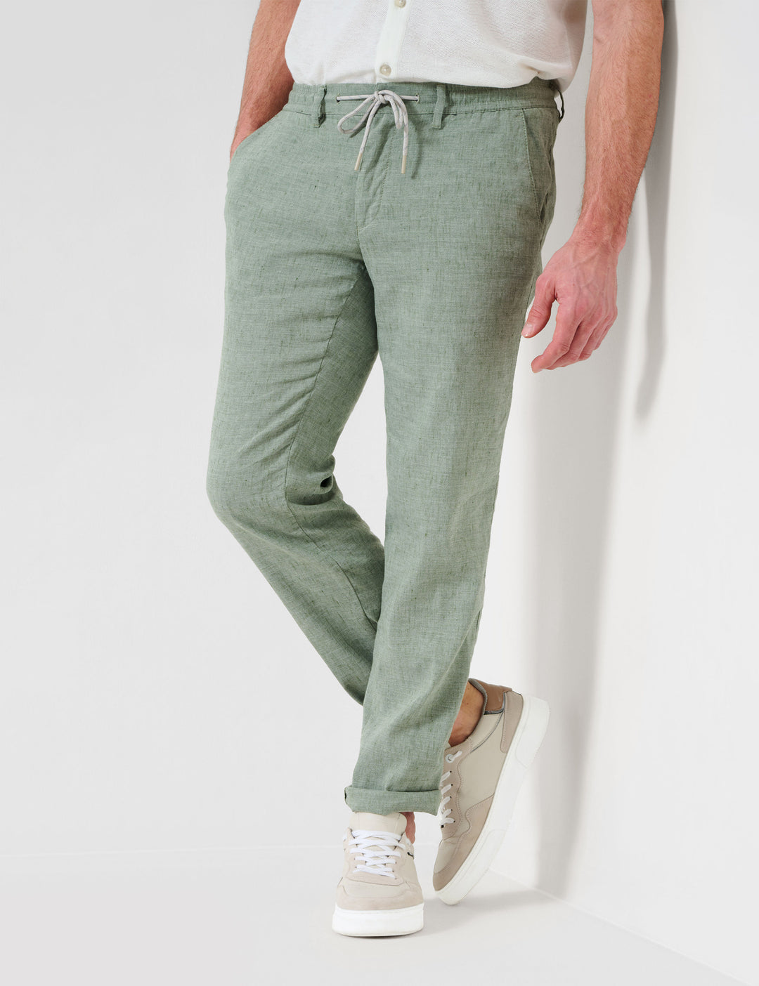 EUREX  Chinos in Linen Mix - TILL 54-2908 (058 329 20)- Concorde Fashion#color_green-36