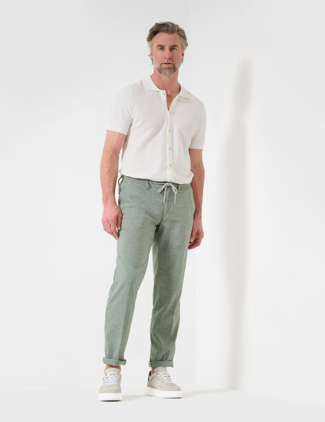 EUREX  Chinos in Linen Mix - TILL 54-2908 (058 329 20)- Concorde Fashion#color_green-36