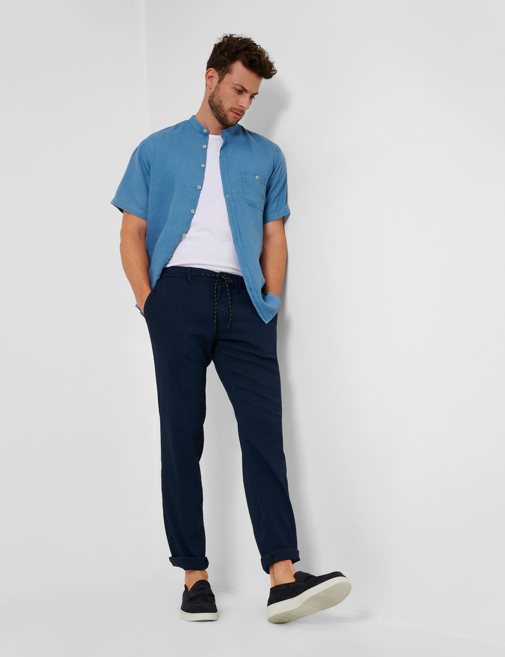 EUREX  Chinos in Linen Mix - TILL 54-2908 (058 329 20)- Concorde Fashion#color_navy-23