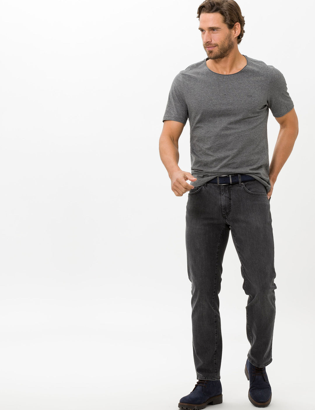 Brax Modern Fit Jeans in Cotton Mix - CADIZ 80-0070 (079 607 20)- Concorde Fashion#color_grey-05