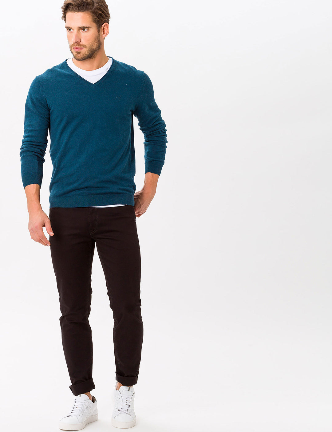 Brax Regular Fit Slim Fit Jeans in Cotton Mix - CHUCK 80-6450 (079 630 20)- Concorde Fashion#color_black-01
