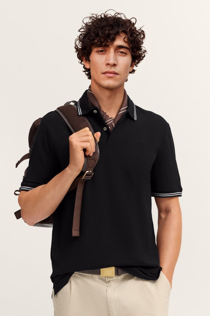Bugatti Polos Modern Fit - 15001E 8150- Concorde Fashion#color_black-290