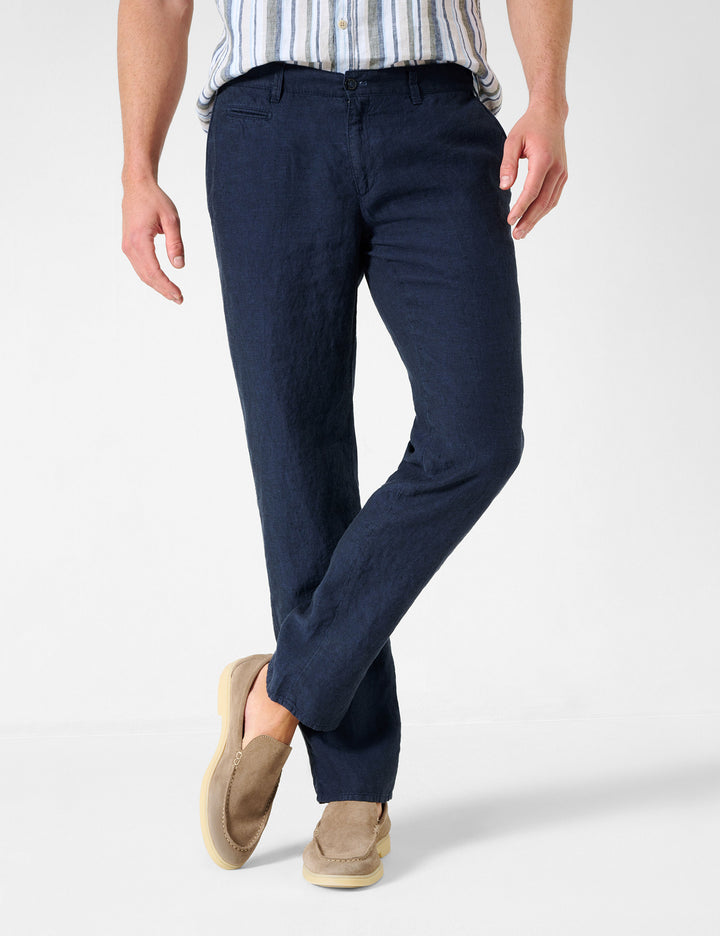 Brax  Chinos in Linen - FABIO L 84-2608 (078 603 20)- Concorde Fashion#color_navy-23