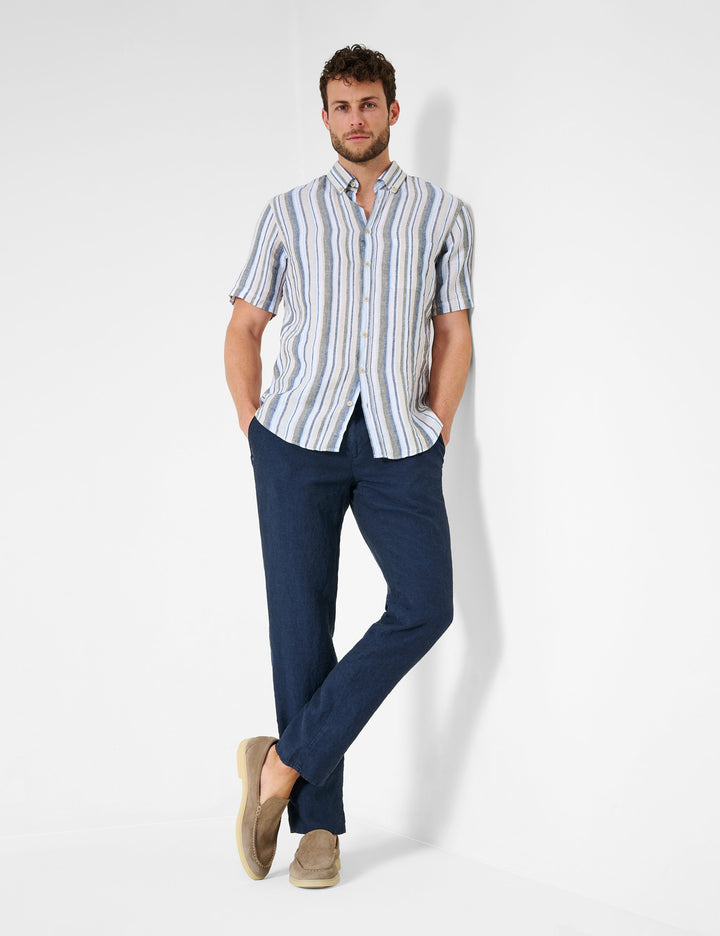 Brax  Chinos in Linen - FABIO L 84-2608 (078 603 20)- Concorde Fashion#color_navy-23