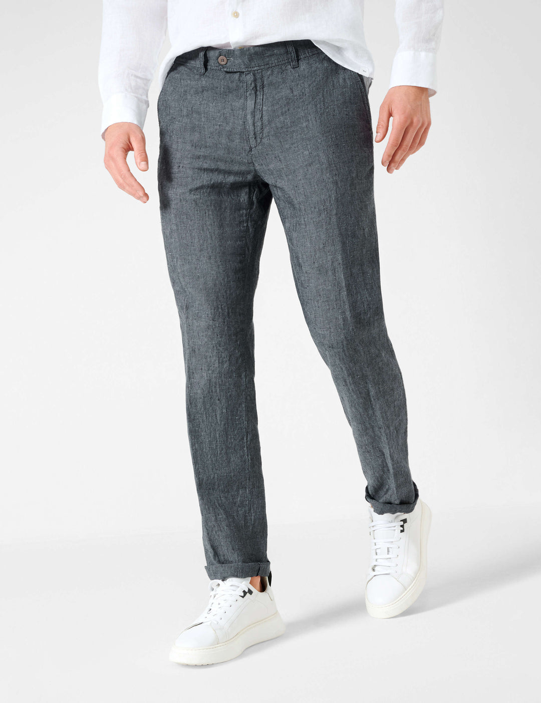 Brax  Chinos in Linen - EVANS 84-2608 (078 826 20)- Concorde Fashion#color_grey-04