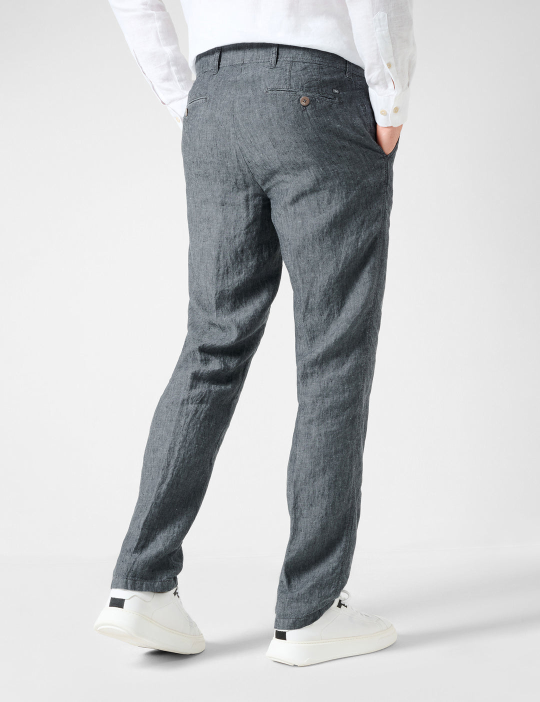 Brax  Chinos in Linen - EVANS 84-2608 (078 826 20)- Concorde Fashion#color_grey-04