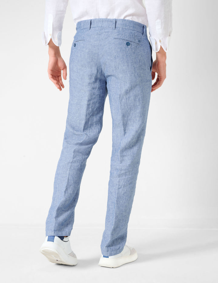 Brax  Chinos in Linen - EVANS 84-2608 (078 826 20)- Concorde Fashion#color_blue-25